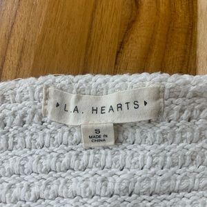 LA hearts crotchet crop top v neck tank Pacsun